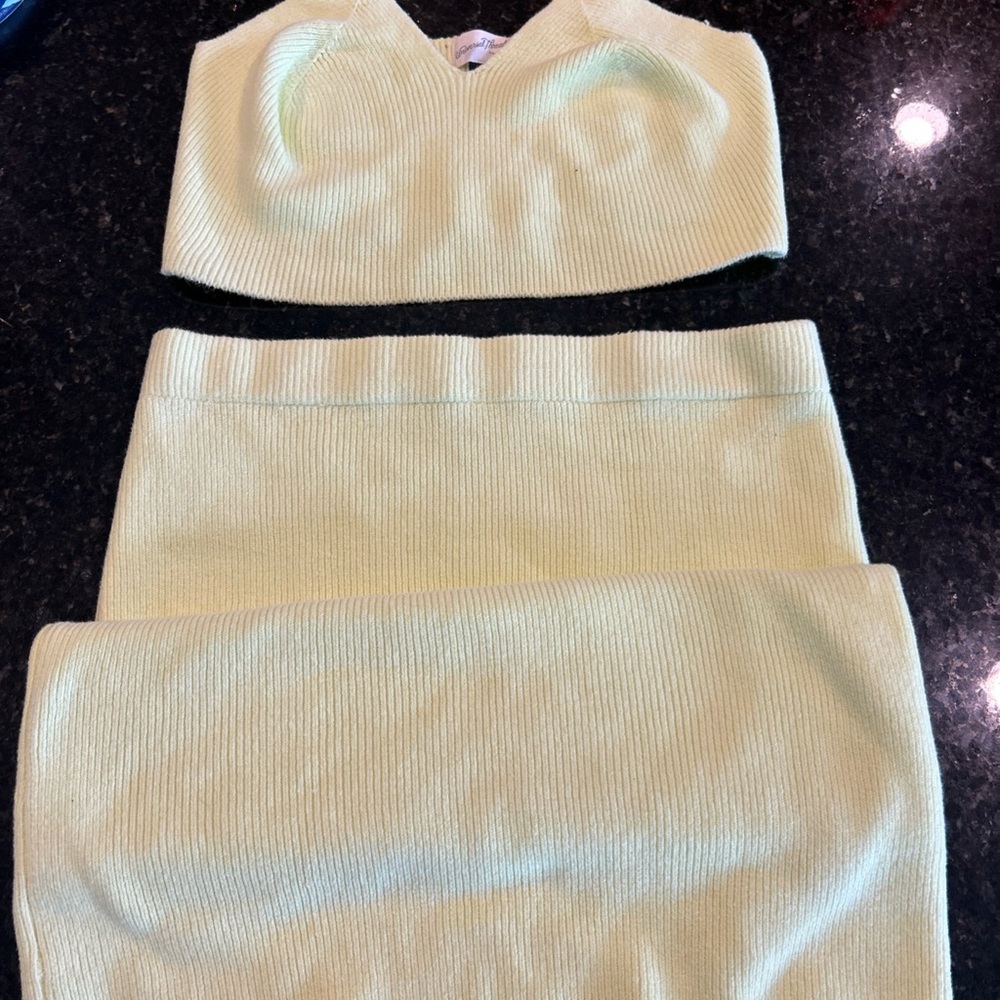 Universal Thread Lime Ribbed Bustier Camisole And… - image 8